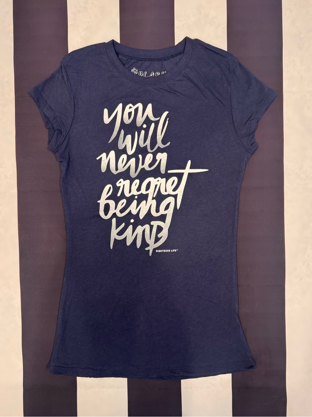 Splash Navy Blue Short Sleeve Tee with White Script